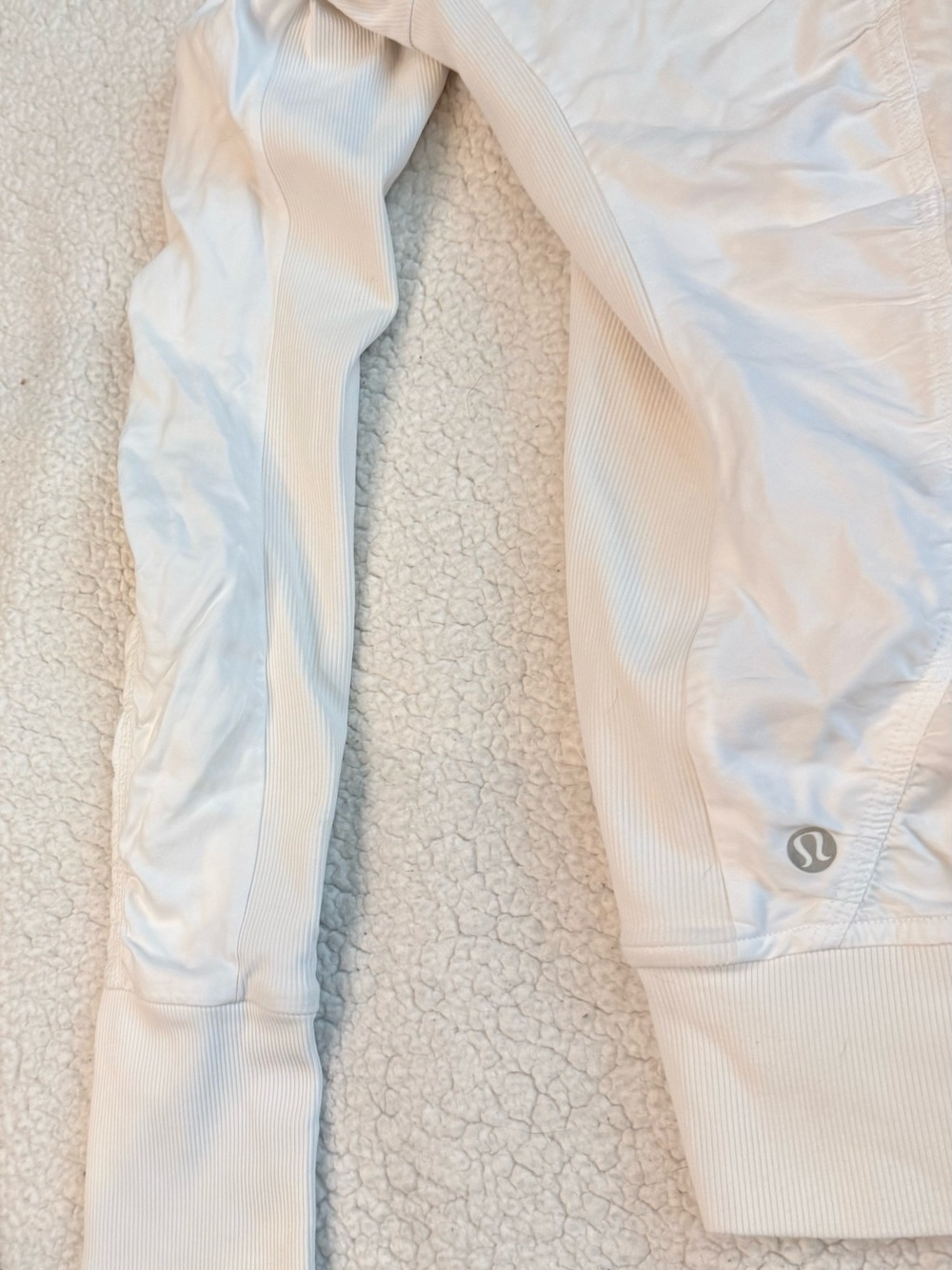 Lululemon Raja Jacket White Size 4 Reversible Ruched Full Zip - Picture 12 of 12
